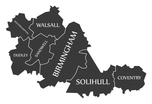 West Midlands map