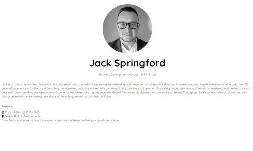 Care Show - Jack Springford Safe I.S. Talk Information